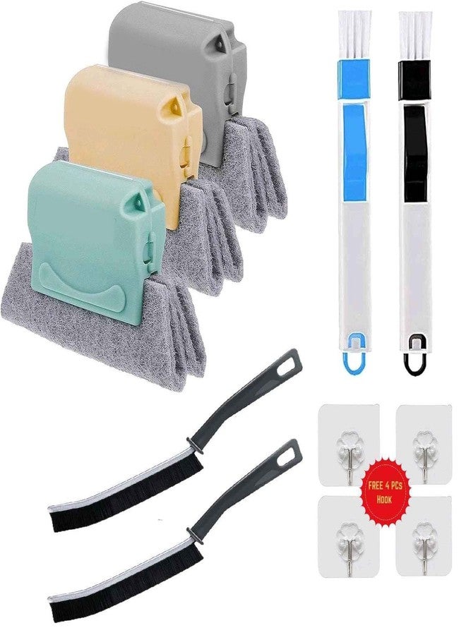 BRIGHTZONE Plastic 7 PCS Sliding Window Groove Cleaning Brush, Window Slot Door Track Gap Dust Cleaning Brush (7 Cleaning Combo), Assorted - Image 1